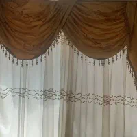 پرده حریر شیشه ای- والان-رومیزی قلاب بافی ابریشمی