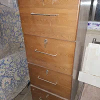 فایل چوبی چهار کشویی و قفل دار|جاکفشی، کمد، دراور|قرچک, میرزائی جنوبی|دیوار