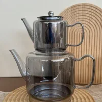 کتری قوری پیرکس کف استیل ۳۰۴ دودی آنتی شوک|قوری، کتری، قهوه‌ساز دستی|مشهد, الهیه|دیوار