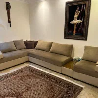 یک دست مبل ۷ نفره پارچه جیر کامل سالم ونو|مبلمان خانگی و میز عسلی|تهران, جنت‌آباد جنوبی|دیوار