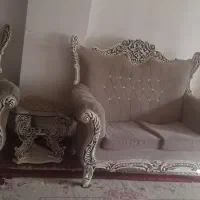 مبل 9نفره.کارکرده چوب راش بادوعددعسلی جلومبلی