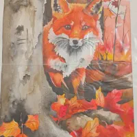 نقاشی روباه ابرنگی