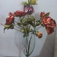 ۵ شاخه گل خارجی و گلدان|گل مصنوعی|همدان, |دیوار