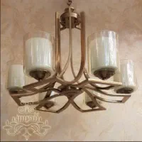 لوستر شامپاینی مدل پدالی نو شش شاخه