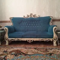 یک دست مبل هفت نفره در حدنوطرح گل رز|مبلمان خانگی و میز عسلی|پاکدشت, حصار امیر|دیوار