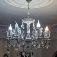 دو عدد لوستر ۶ شاخه و دیوار کوب