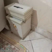 سطل آشغال و جا دستمال کاغذی  نو سالم