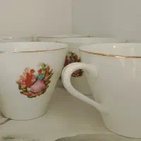 یک دست کامل چایخوری وسرویس قهوه خوری وقندون آنتیک