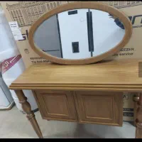 میز تی وی و آینه کنسول چوبی