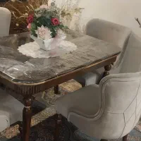 میز ناهارخوری ۴ نفره مخصوص جهیزیه..ست مبلمانشم هست|میز و صندلی غذاخوری|مشهد, ایثارگران|دیوار