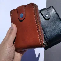 کیف جا کارتی آکاردئونی چرم طبیعی دست دوز|کیف، کفش، کمربند|اهواز, شهرک برق|دیوار