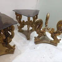 جلو مبلی میز سه تیکه با شیشه10 میل کلکسیونی عتیقه|کلکسیون اشیاء عتیقه|خوی, |دیوار