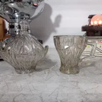 استکان و قندان دودی