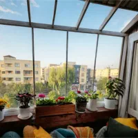 شیشه تاشو بالکنی/شیشه سکوریت در اصفهان/پنجره