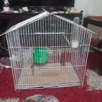 قفس پرنده سایز بزرگ طرح کلبه ای