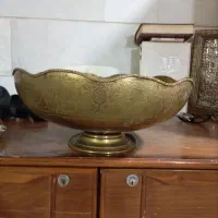 کاسه مسی قلم زنی آنتیک ایرانی
