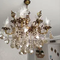 لوستر برنز ۵ شاخه ، ۱۰ لامپ