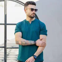 تیشرت (تی شرت) یقه کوبایی آستین کوتاه|لباس|شیراز, گلکوب|دیوار