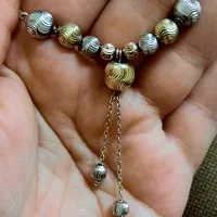 گردنبندنقره زنانه وگوشواره نقره ست آلبرنادوسه رنگ