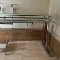 میز کامپیوتر شیشه وفلز‌‌‌‌(استیل) نو|میز تحریر و کامپیوتر|تهران, تهرانپارس غربی|دیوار