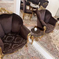 مبلمان استیل ۷ نفره با میز ناهارخوری با ویترین|مبلمان خانگی و میز عسلی|تهران, پونک|دیوار