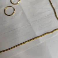 زنجیر و گوشواره حلقه ای طلا|جواهرات|بروجرد, |دیوار