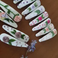 گیره مو گلدوزی شده با دست