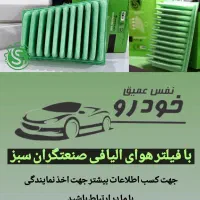 تولید فیلترهوای خودرو (با برند فیلتر سبز )