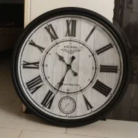 ساعت دیواری طوسی مشکی