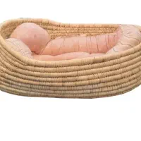 گهواره چوب و حصیر بافت