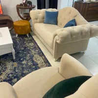 مبل۷ نفره چستری پارچه ترک چوب مقاوم(خرید سه سال)|مبلمان خانگی و میز عسلی|رشت, گلسار|دیوار