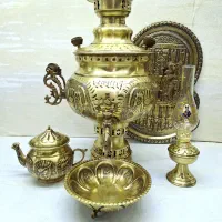 سماور زغالی باستانی ۶لیتری ۵پارچه