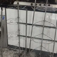 دو عدد استند قابلمه استیل اصل ،ضد زنگ ،در حد نو|آب‌چکان و نظم‌دهنده ظروف|همدان, |دیوار