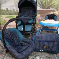 کالسکه و کریرو روروک و ساک نوزاد  در حد نو