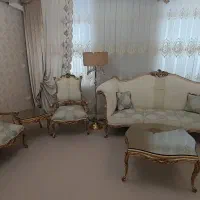 مبل راحتی با جلو مبلی همراه با شیشه روی میز|مبلمان خانگی و میز عسلی|میاندوآب, |دیوار