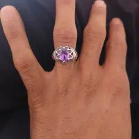انگشتر نقره نگین آماتیس