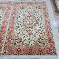 فرش تبریزدستباف اعلا چله ابریشم و گل ابریشم