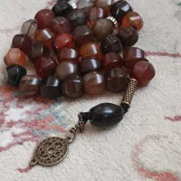 تسبیح کلکسیونی عقیق و شامقصود اصل و کهربا و...