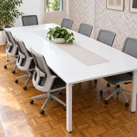 میز جلسات ۳ متری Denite MDF باکیفیت، سفید|مبلمان اداری|تهران, سنائی|دیوار