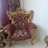 مبل سلطنتی چوب راش ورق طلا