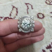 انگشتر نقره. الماس