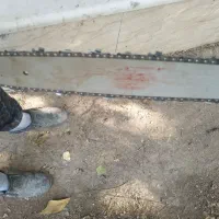 اره زنجیری درخت بر قوی با تیغه هیوندا جنس خوب