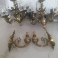 لوستر اصل برنجی طرح فرشته|لوستر و چراغ آویز|پرند, فاز ۰|دیوار