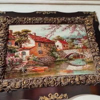 تابلوفرش جنس چوب اصل گردو|تابلو فرش|چهارباغ, |دیوار