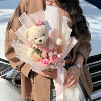 دسته گل عروسکی