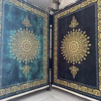 فرش کلکسیون امپرا ۱۲۰۰شانه طرح حریص رنگ لاکی سبز