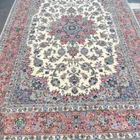 فرش دستباف( بساک ) جفت ۶ متریه حاشیه رنگی یزد|فرش|مشکیندشت, |دیوار