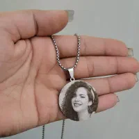 هدیه خاص  گردنبند استیل رنگ ثابت با حک دلخواه