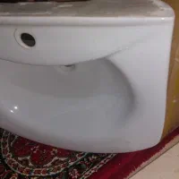 توالت فرنگی پلاستیکی نو روشویی باپایه|لوازم سرویس بهداشتی|برخوار, |دیوار