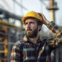 یک نفر کارگر ساده همراه  با ماشین سواری